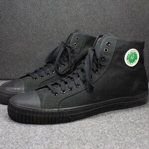PF Flyers Center Hi Top Shoe Black Sandlot Canvas Sneakers Mens Size 17 Women 18